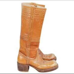 Tall vintage Frye Kinney / Campus boots with stitching